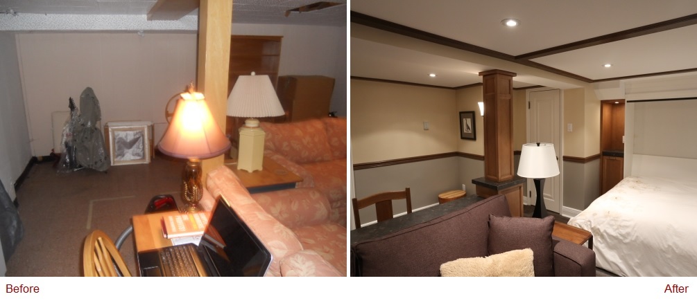 Before and After Photo - IDEATE Interior Design